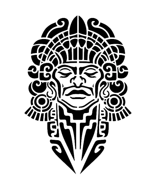 Aztec Mask Digital Stencil design preview