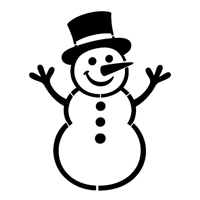 Snowman Digital Stencil design preview