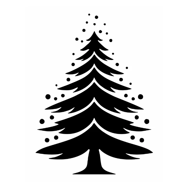 Christmas Tree 2026 Digital Stencil design preview
