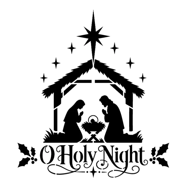 Nativity Christmas #7 Digital Stencil design preview