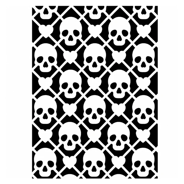 Skull Pattern Digital Stencil design preview