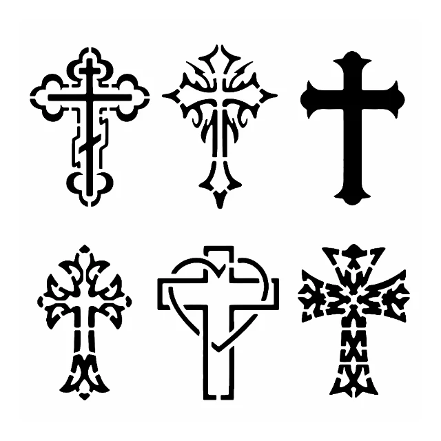 Jesus Crosses X171 Digital Stencil design preview