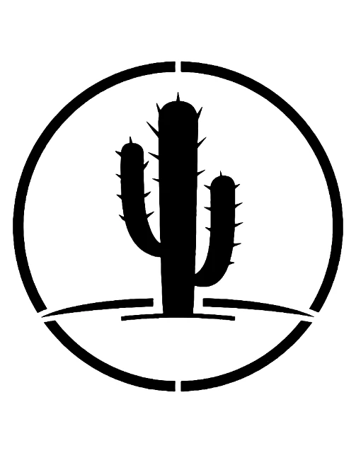 Cactus Digital Stencil design preview
