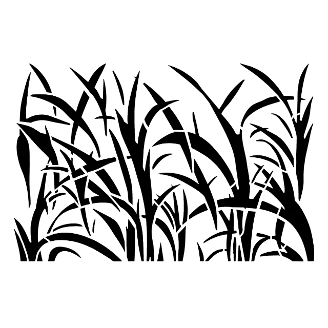 Grass Reeds 2026 Digital Stencil design preview
