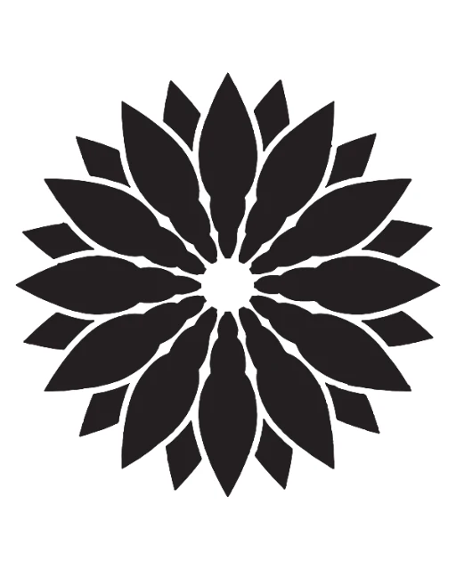 Flower R Digital Stencil design preview