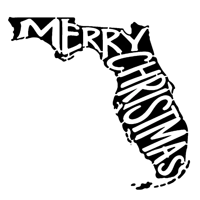 Florida Christmas Map Digital Stencil design preview