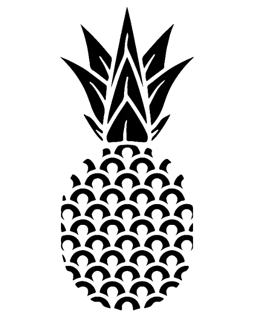 Pineapple Digital Stencil design preview