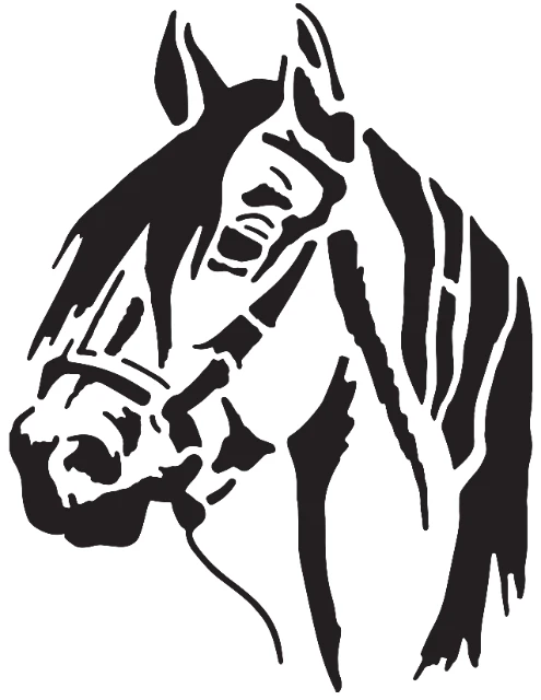Horse Head Digital Stencil design preview