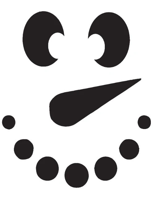 Snowman Smile Digital Stencil design preview