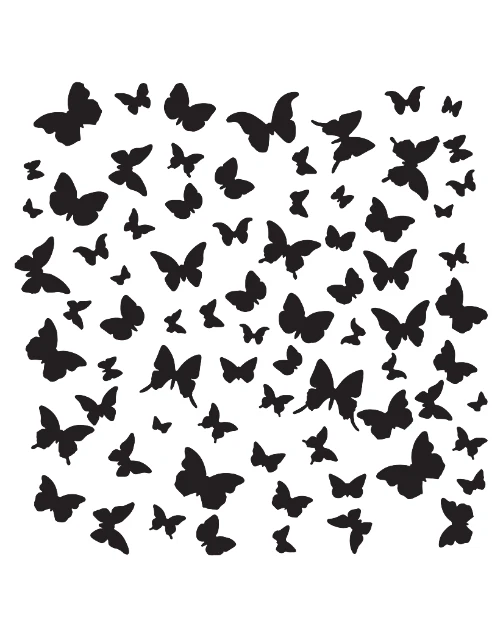 Butterfly Digital Stencil design preview