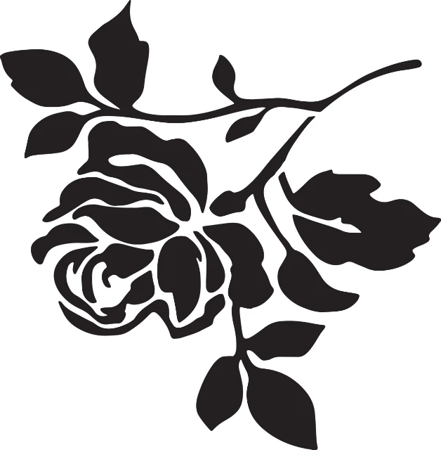 Rose Digital Stencil design preview