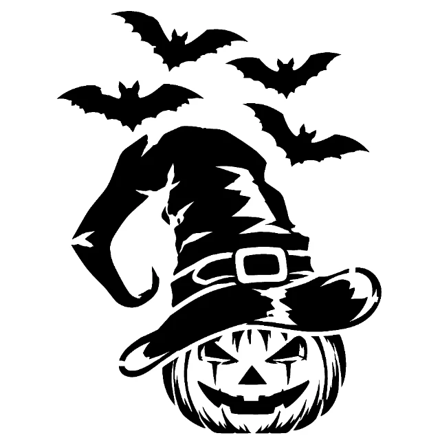 Pumpkin Skull Digital Stencil design preview