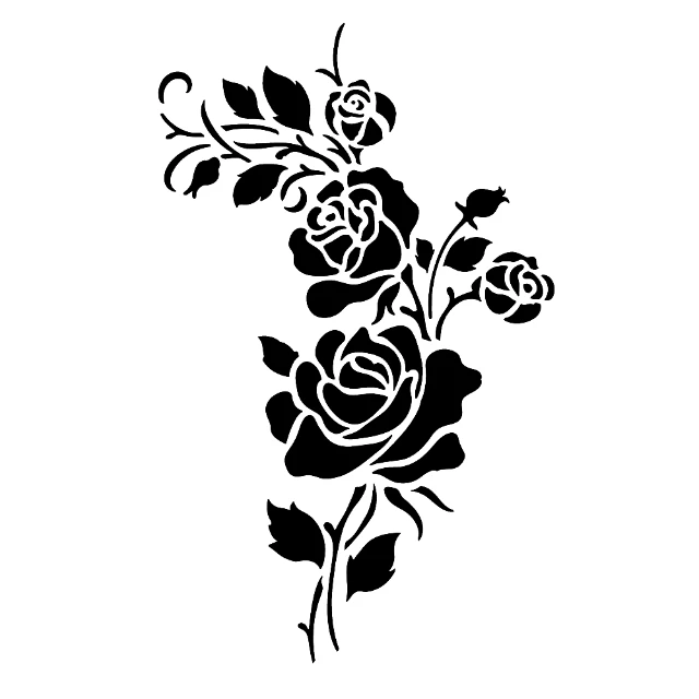 Roses Digital Stencil design preview