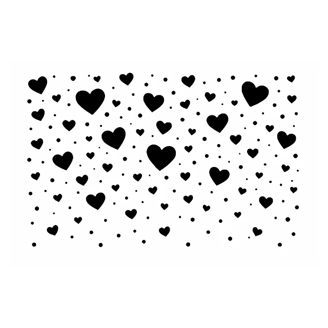 Hearts Pattern Digital Stencil design preview