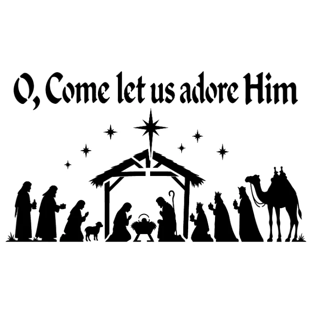 Nativity Christmas #4 Digital Stencil design preview