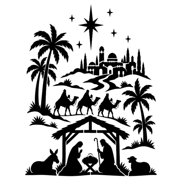 Nativity Christmas #2 Digital Stencil design preview