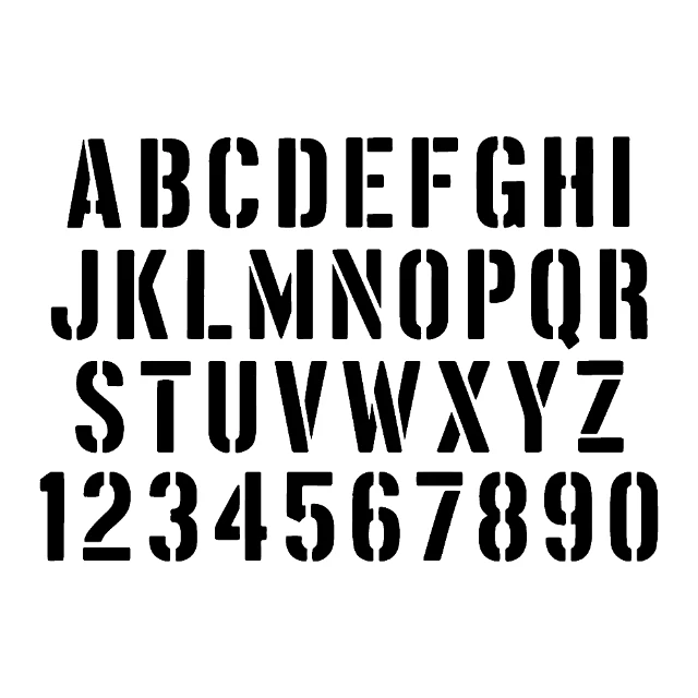 Us Army Font #11 Digital Stencil design preview