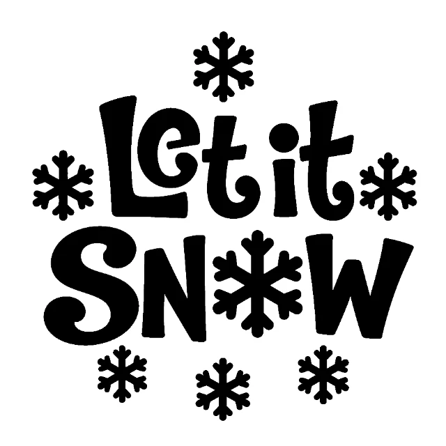 Let It Snow Digital Stencil design preview