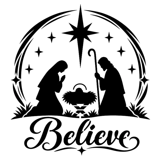 Nativity Christmas #1 Digital Stencil design preview