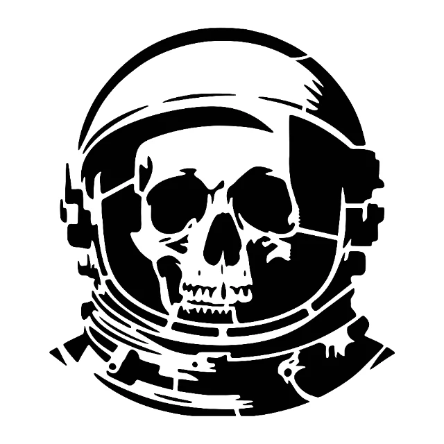 Austronaut Skull Digital Stencil design preview