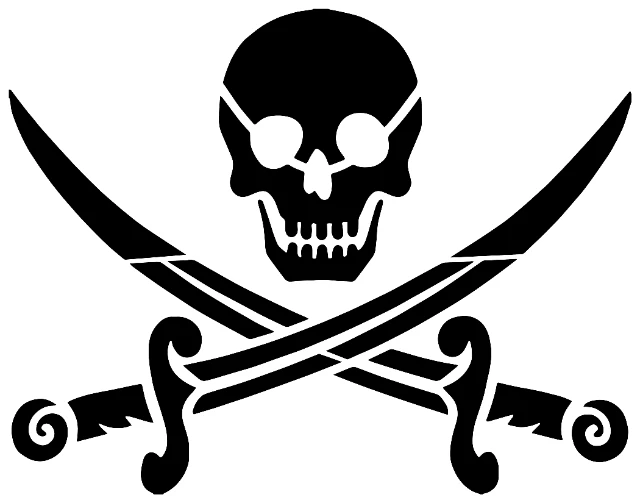 Pirate Digital Stencil design preview