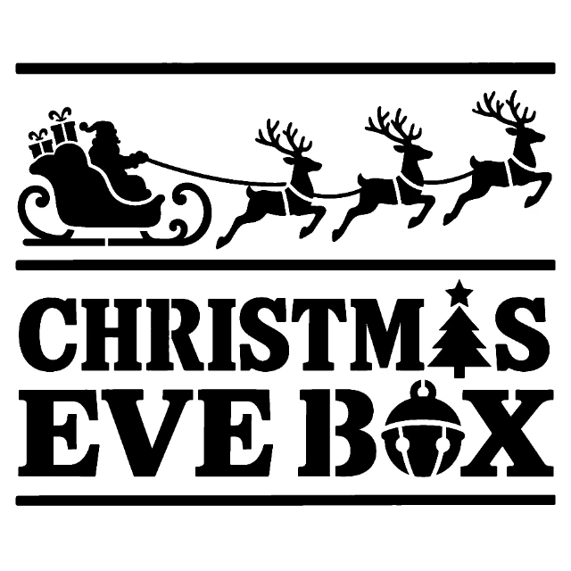 Christmas Eve Box Digital Stencil design preview
