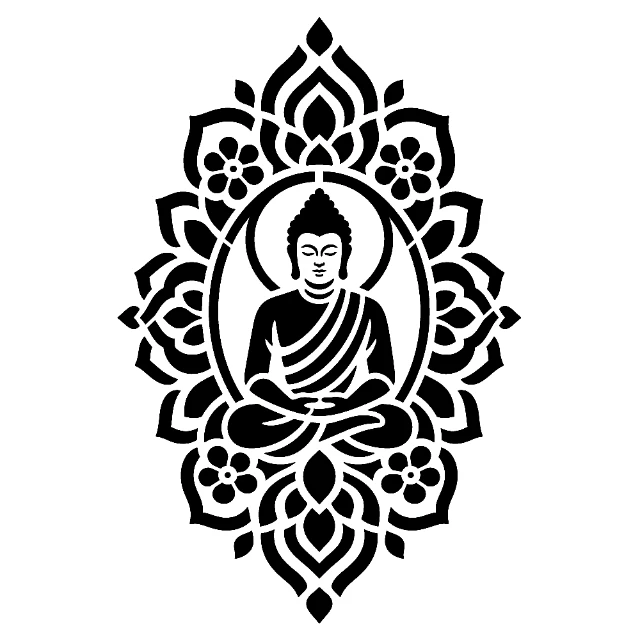 #11 Buddha Digital Stencil design preview