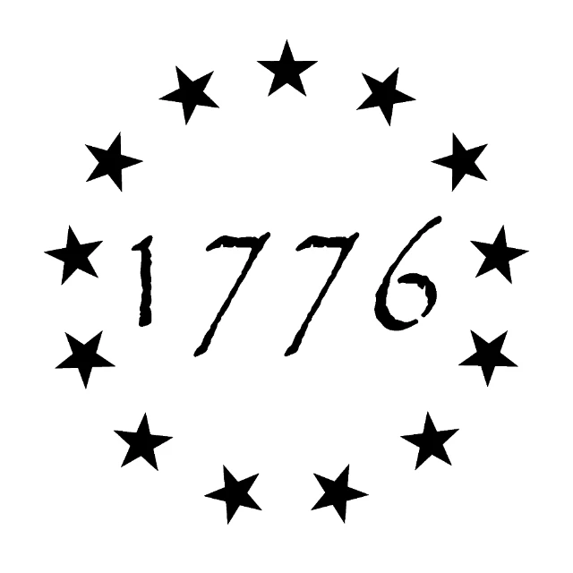 13 Stars Betsy Ross Cursive Digital Stencil design preview
