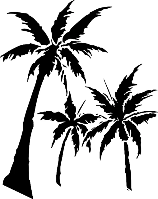 Palms Digital Stencil design preview