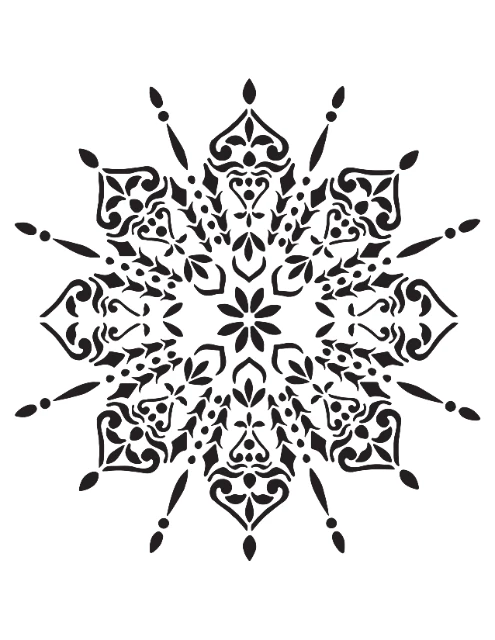 Mandala Digital Stencil design preview