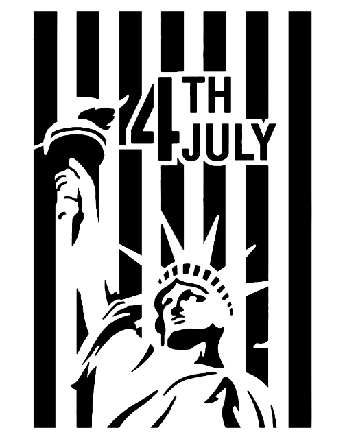 Statue Of Liberty 4th Of July Digital Stencil design preview
