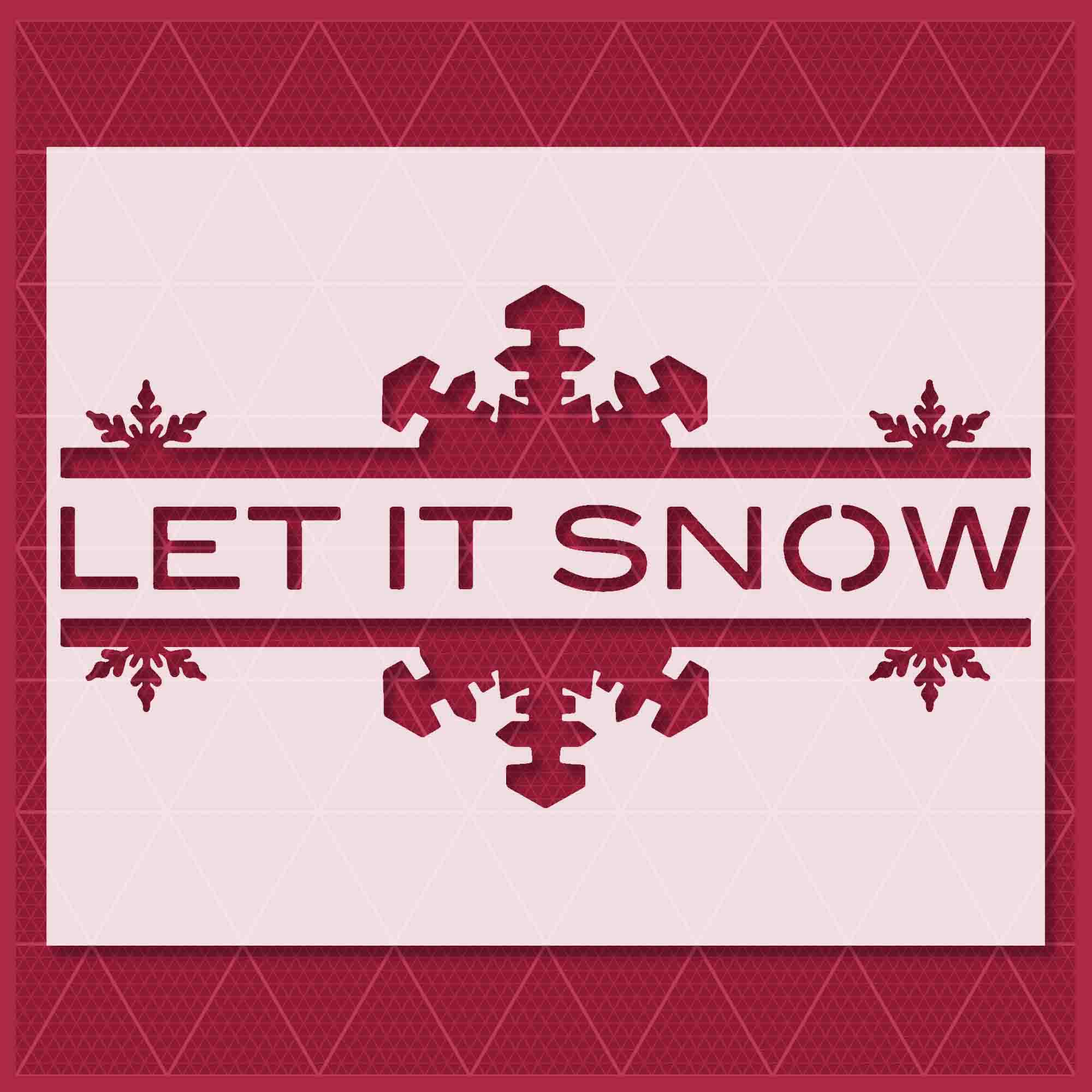 LET IT SNOW Let It Snow Christmas Stencil - Image 1