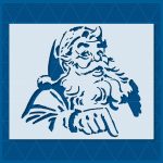 Santa Christmas Stencil