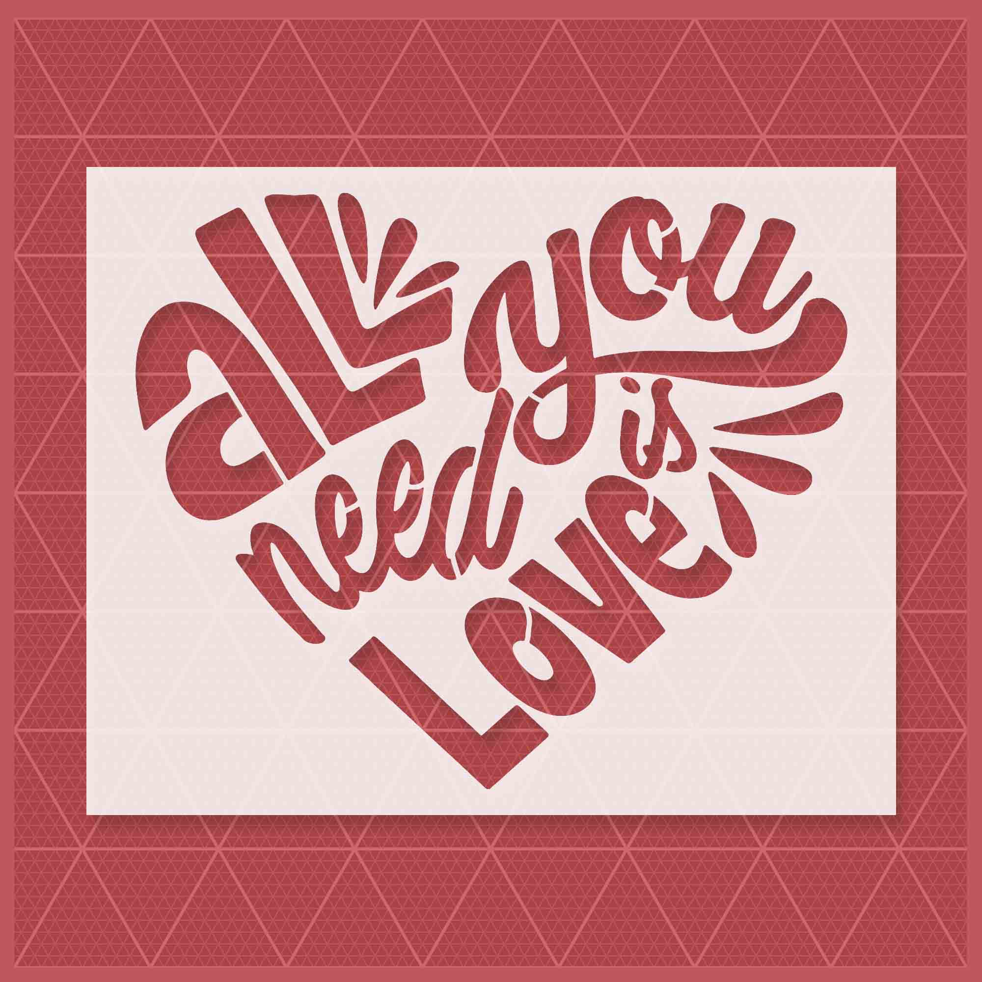 all-you-need-is-love-stencil All You Need Is Love Stencil - Image 1
