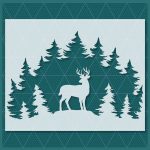 Deer Forest Stencil