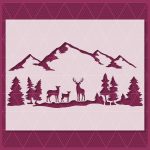 Deers Forest Stencil