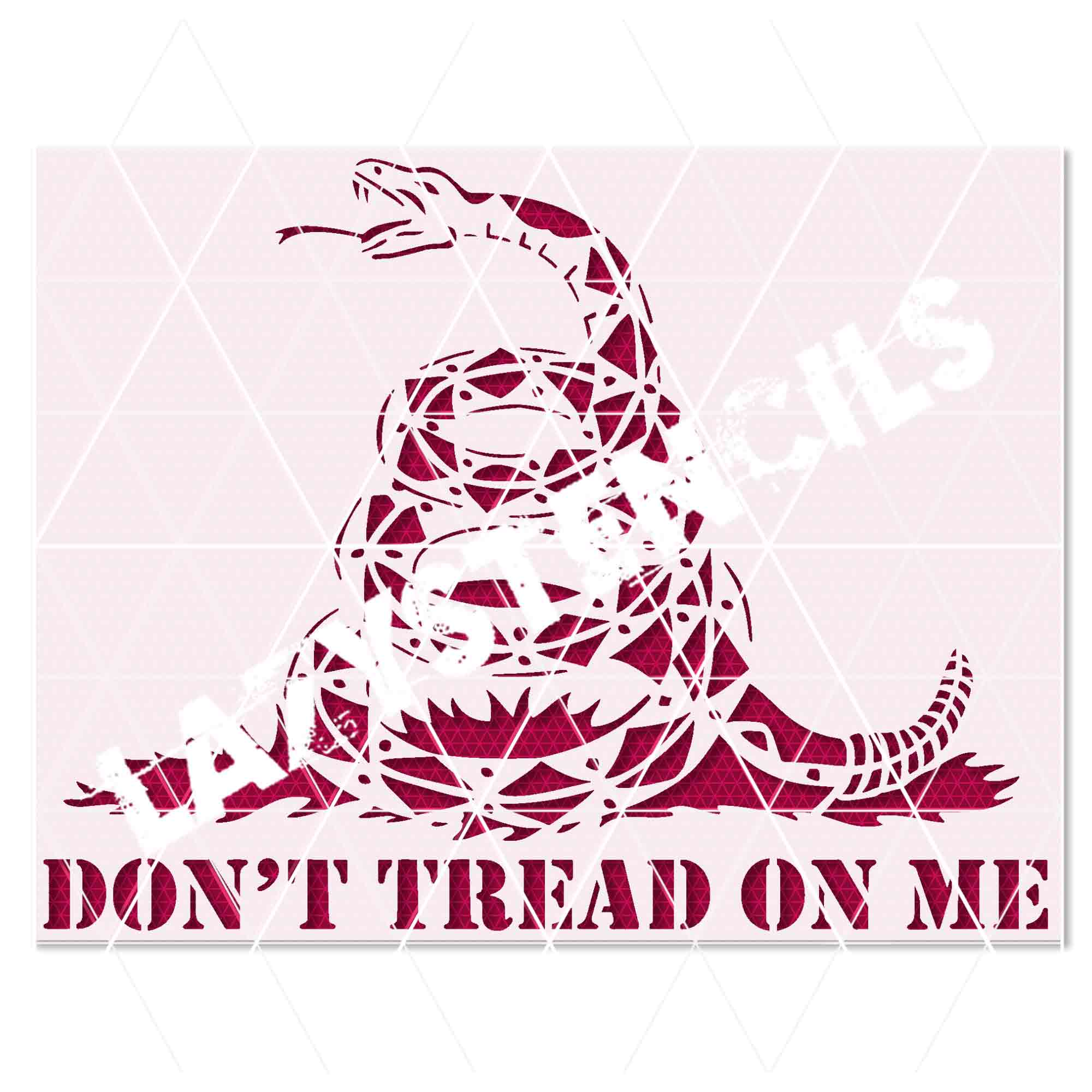 do-not-tread-on-me-snake-stencil Do Not Tread On Me Stencil - Image 1