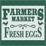 Farm Fresh Eggs Stencil