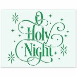 Holy Night Christmas Stencil