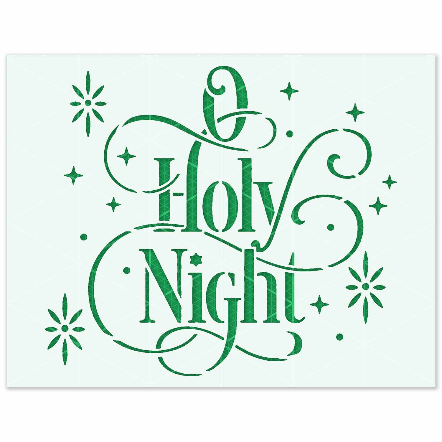 o-holy-night-christmas-stencil Holy Night Christmas Stencil - Image 1