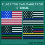 50 Stars American Flag Stencil - Image 3