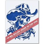 Cowboy Wildwest Skull Stencil