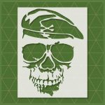 Military Skull Stencil