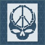 Peace Skull Stencil