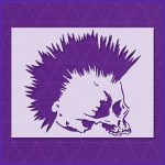 Skull Punk Stencil
