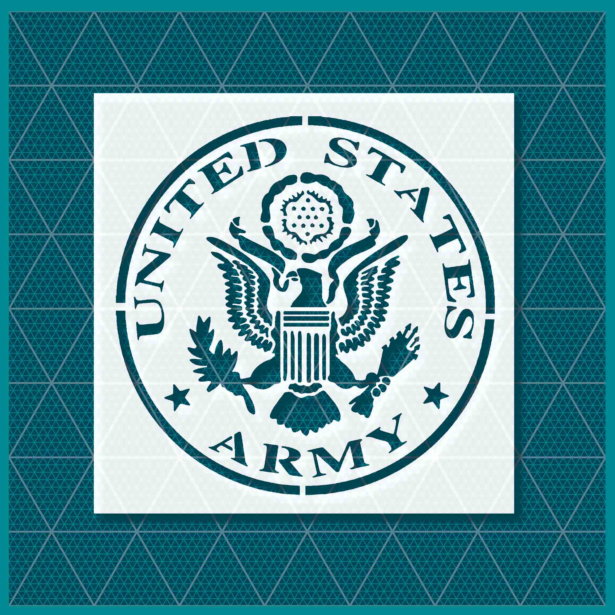 us-army-logo-stencil US Army Stencil - Image 1